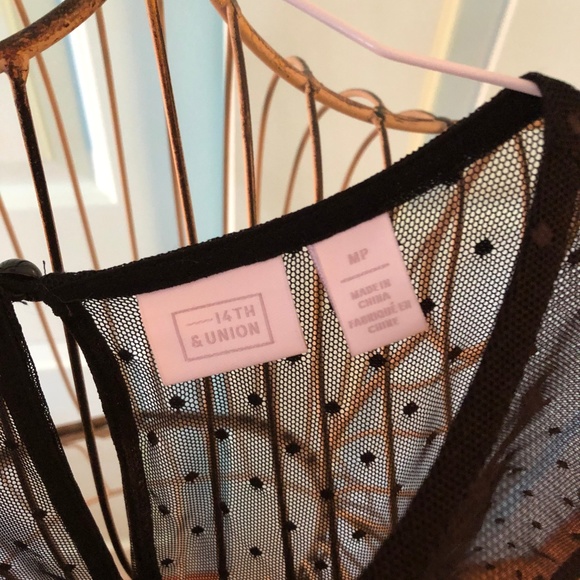 14th and Union Polka Dot Mesh Tank Top - Picture 4 of 6